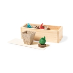 Kit de jardinage avec logo et trois types de graines Kit jardinage DIY couleur naturel première vue