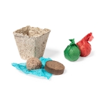 Kit de jardinage avec logo et trois types de graines Kit jardinage DIY couleur naturel quatrième vue