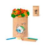 Pot avec graines de capucine et pastels pour colorier Kids Colors vue principale