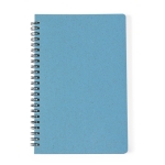 Carnet en paille de blé A5 avec pages lisses Nature Wheat couleur bleu première vue