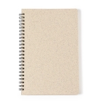 Carnet en paille de blé A5 avec pages lisses Nature Wheat couleur beige première vue