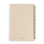 Carnet en paille de blé A5 avec pages lisses Nature Wheat quatrième vue