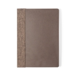 Carnet avec couverture en fibre de café A5 feuilles rayées CoffeeFiber couleur marron première vue