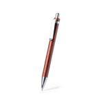 Stylo en bois naturel avec clip en métal et encre bleue Pulse Wood couleur bois quatrième vue