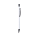 Stylo économiques en aluminium recyclé avec encre bleue Eco Alu couleur blanc première vue
