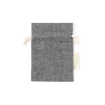 Sac en coton imprimé avec fermoir en cordon 120 g/m2 Little Presents couleur noir première vue