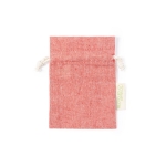 Sac en coton imprimé avec fermoir en cordon 120 g/m2 Little Presents couleur rouge première vue