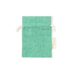 Sac en coton imprimé avec fermoir en cordon 120 g/m2 Little Presents couleur vert première vue
