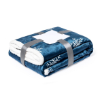 Couverture de Noël avec des flocons de neige 380 g/m2 SnowFlake couleur bleu marine première vue