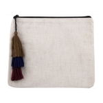 Trousse de toilette en chanvre avec pompons décoratifs 200 g/m² Hemp couleur naturel première vue