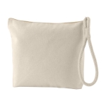 Trousse de toilette à logo en coton avec renfort de fond 310 g/m² Loop couleur naturel première vue