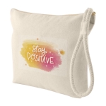 Trousse de toilette à logo en coton avec renfort de fond 310 g/m² Loop couleur naturel deuxième vue