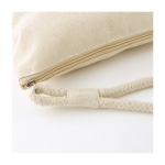 Trousse de toilette à logo en coton avec renfort de fond 310 g/m² Loop couleur naturel troisième vue