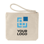 Trousse de toilette à logo en coton avec renfort de fond 310 g/m² Loop avec zone d'impression