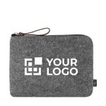 Trousse de toilette à logo en feutre RPET recyclé Felt RPET avec zone d'impression