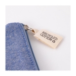 Trousse de toilette publicitaire en coton recyclé 140 g/m² Tetiaroa couleur bleu cinquième vue