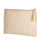Trousse de toilette en jute haute densité à détails dorés Jute Sparkly couleur doré première vue