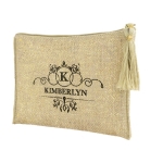 Trousse de toilette en jute haute densité à détails dorés Jute Sparkly première vue