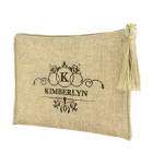 Trousse de toilette en jute haute densité à détails dorés Jute Sparkly deuxième vue