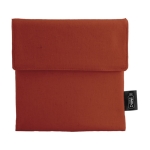 Sac à goûter carré en matériaux recyclés avec fermeture Sandwich RPET couleur rouge première vue