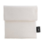 Sac à goûter carré en matériaux recyclés avec fermeture Sandwich RPET couleur naturel première vue