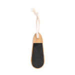 Lime en bambou avec cordon en coton promotionnel Bamboo Rasp couleur naturel avec zone d'impression
