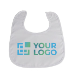Bavoir en polyester pour sublimation avec fermeture velcro Yum Sublim avec zone d'impression