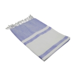 Paréo en coton recyclé personnalisé de 160 g/m² Pareo Tahiti couleur bleu deuxième vue