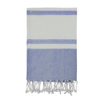 Paréo en coton recyclé personnalisé de 160 g/m² Pareo Tahiti couleur bleu quatrième vue