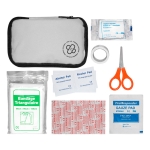Trousse de secours en polyester avec accessoires de base Prevent couleur blanc première vue