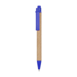 Stylo éco personnalisable avec corps en carton Encre bleue Liberty couleur bleu première vue