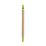 Stylo éco personnalisable avec corps en carton Encre bleue Liberty couleur vert troisième vue