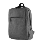Sac à dos recyclé pour ordinateur avec sortie pour casque Daywork couleur gris première vue