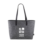 Sac en feutre RPET avec poignées en cuir synthétique Tissu double avec zone d'impression