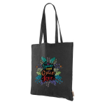 Tote-bag coton recyclé publicitaire 140 g/m2 couleur noir quatrième vue