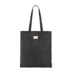 Tote-bag coton recyclé publicitaire 140 g/m2 couleur noir cinquième vue