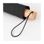 Parapluie pliant à ouverture manuelle en plastique recyclé Ø95 Reuse couleur noir quatrième vue