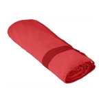 Serviette avec élastique pour un pliage facile Microfibre RPET couleur rouge première vue