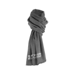 Châle en acrylique avec finition douce, franges courtes Foulard Wind couleur gris avec zone d'impression