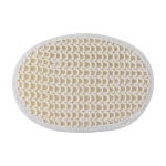 Éponge exfoliante en coton avec élastique pour la maintenir Crin couleur blanc première vue