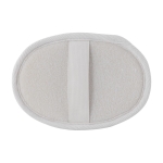 Éponge exfoliante en coton avec élastique pour la maintenir Crin couleur blanc deuxième vue