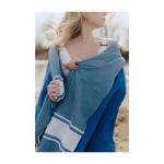 Serviette paréo de différentes couleurs avec décoration Pareo Maui couleur bleu cinquième vue