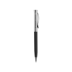 Stylo personnalisés en aluminium avec corps laqué à l'encre bleue Lake couleur noir avec zone d'impression