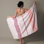 Serviette imprimée avec logo en coton 340 g/m2 couleur rouge troisième vue