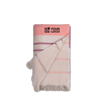 Serviette imprimée avec logo en coton 340 g/m2 couleur rouge avec zone d'impression