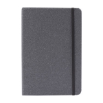 Carnet rigide en cuir recyclé A5 pages lignées Leather Reuse couleur noir première vue