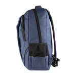 Sac à dos en polyester RPET avec sortie USB multiples poches Meeting couleur bleu vue détail 5 