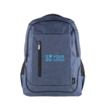 Sac à dos en polyester RPET avec sortie USB multiples poches Meeting avec zone d'impression