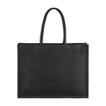 Sac shopping personnalisé en jute noir pour usage quotidien Jute Black couleur noir première vue