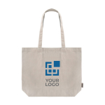 Sacs en coton recyclé à poignées anses 280 g/m2 Eco Premium Recycled avec zone d'impression